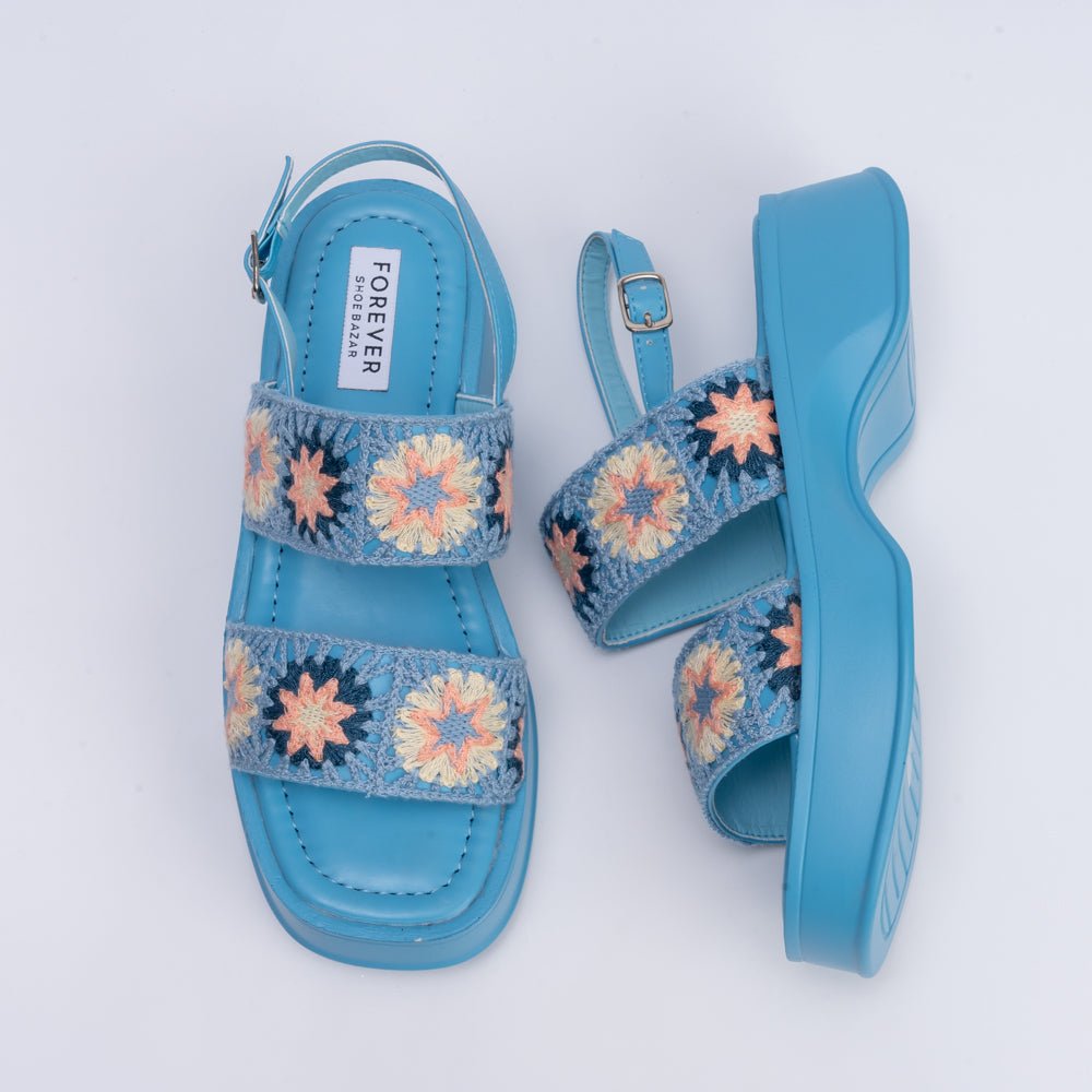 A Summer Dream - Blue Platform Heels - view 5