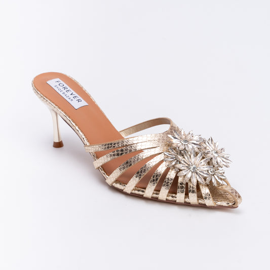 Bitch I Steal The Show - Gold Partywear Pencil Heels