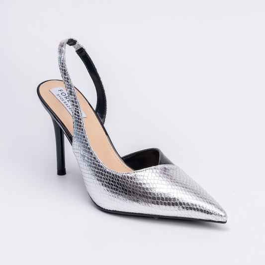 Don’t Talk To Me - Silver Partywear Heels