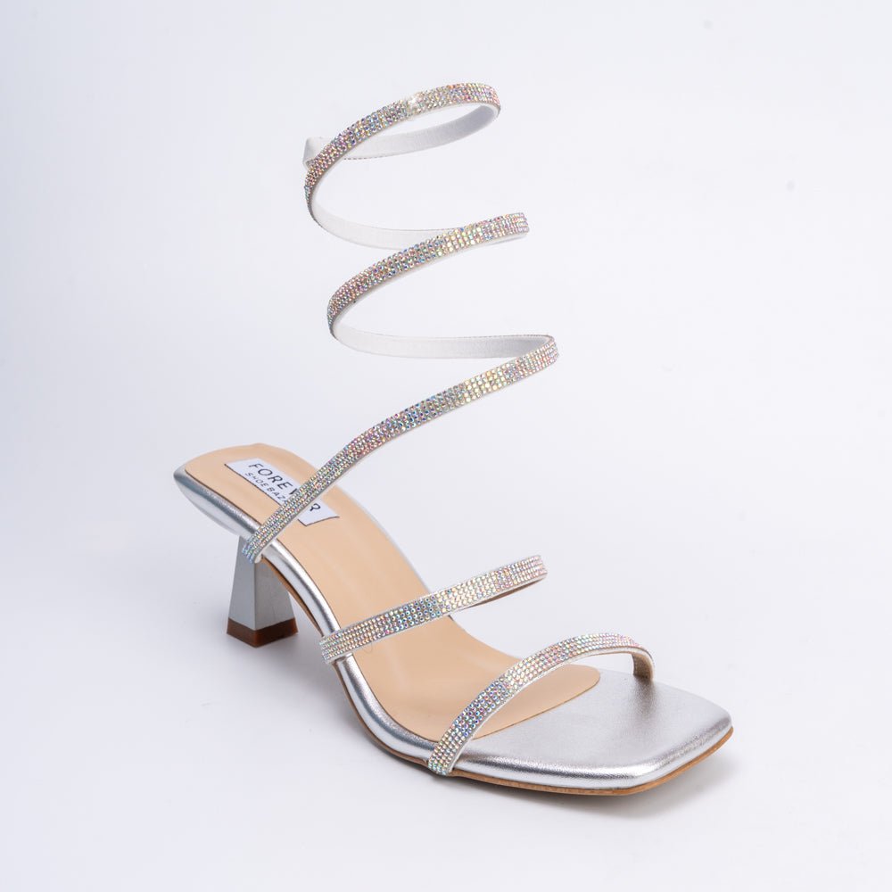 It's A Situationship - Silver Partywear Heels - view 2