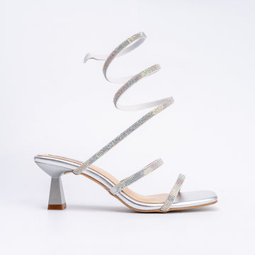 It's A Situationship - Silver Partywear Heels