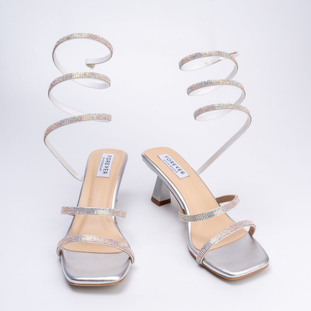 It's A Situationship - Silver Partywear Heels - view 5