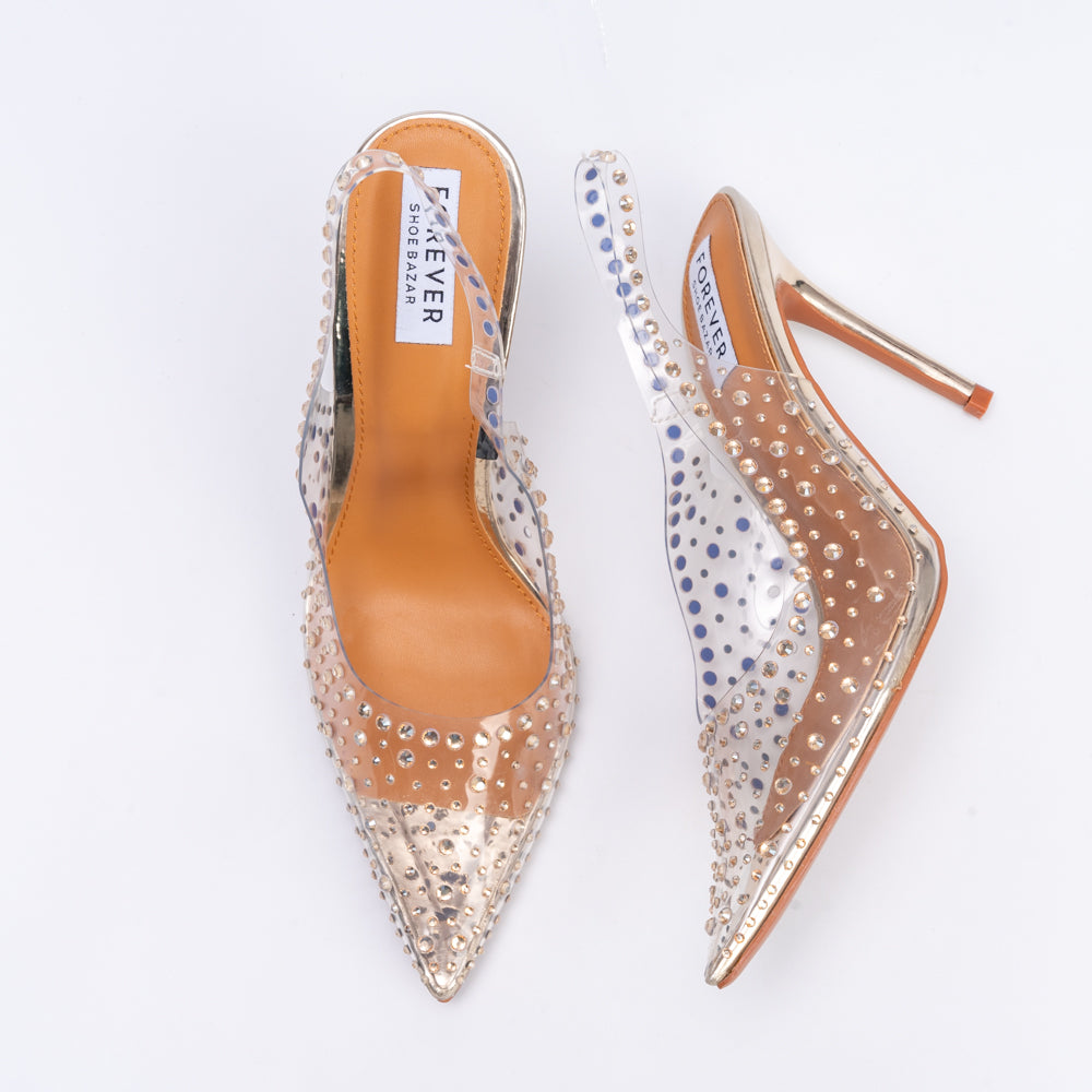 Sexy Cindrella - Gold Party Heels - view 6