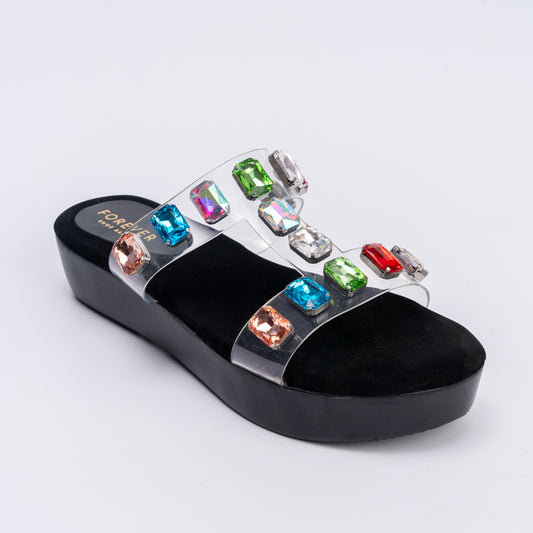 Harleys In Hawai -  Studded Black Partywear Slippers
