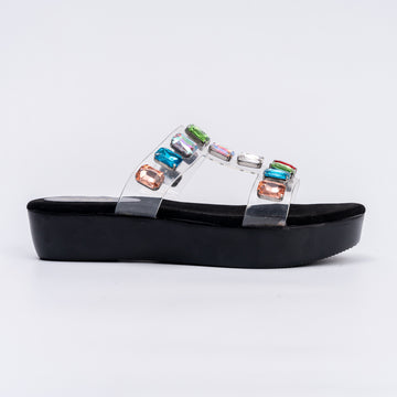 Harleys In Hawai -  Studded Black Partywear Slippers