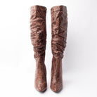 Cobra Reign - Brown Snakeskin Knee High Boots - view 5