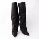 Starlight Fold - Black Embellished Knee High Boots - view 4