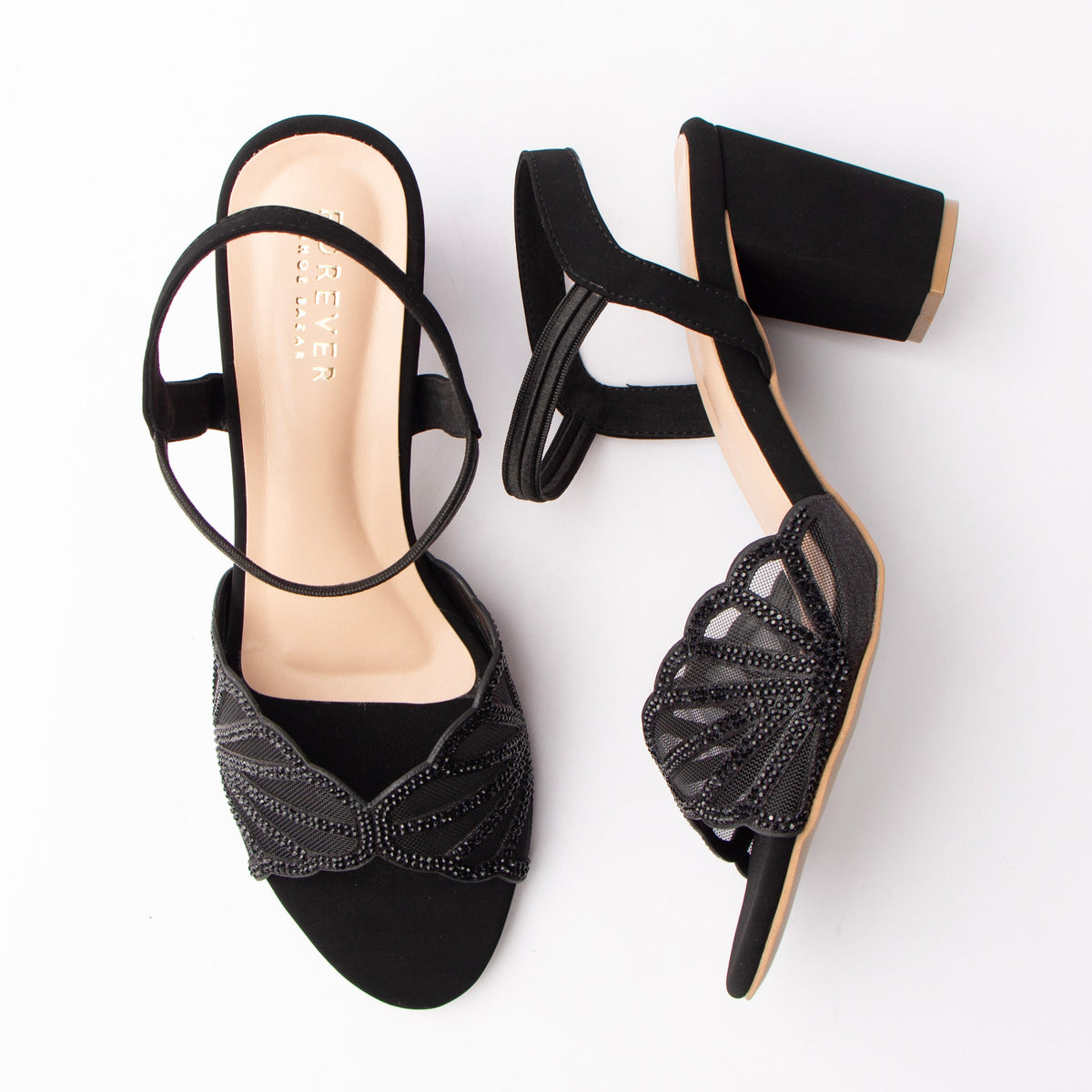 Butterfly Effect - Black Block Heels - view 4