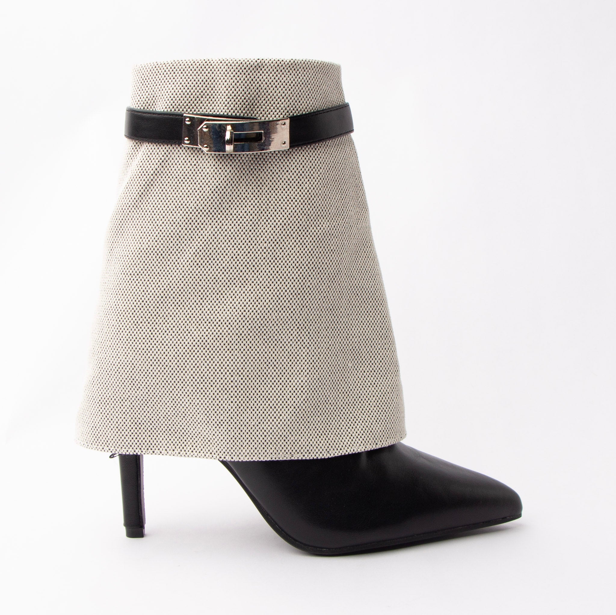 Cuff Couture - Black Fold Over Ankle Boots