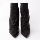 Midnight Fold - Black Embellished Ankle Boots - view 5