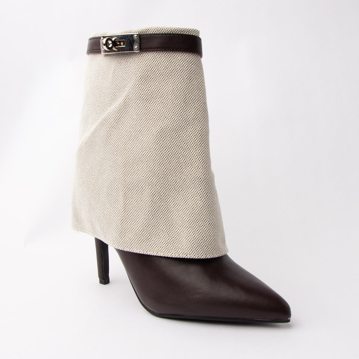 Cuff Couture - Coffee Fold Over Ankle Boots - view 2