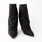 Midnight Fold - Black Embellished Ankle Boots - view 4