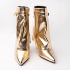 Molten Muse - Gold Metallic Ankle Boots - view 4