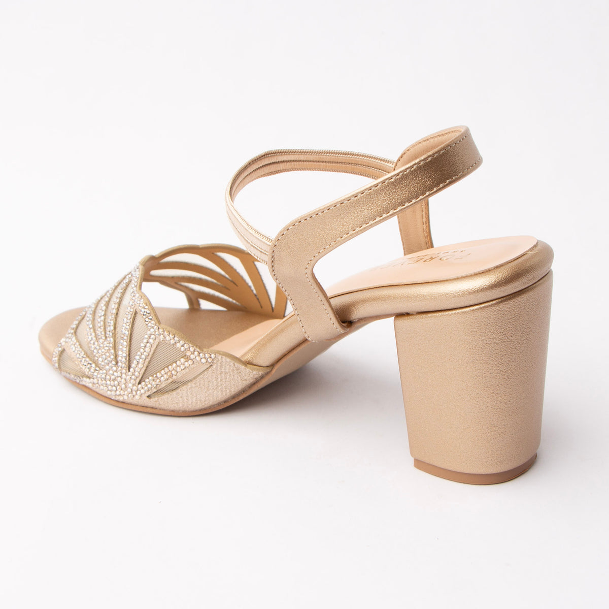 Butterfly Effect - Gold Block Heels - view 3