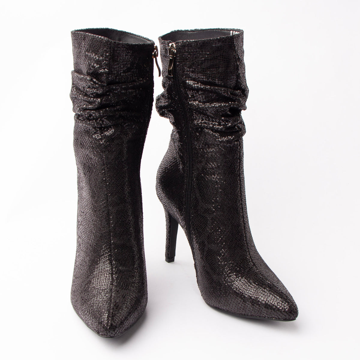 Cobra Charm - Black Snakeskin Boots - view 4