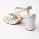 Butterfly Effect - Silver Block Heels - view 3