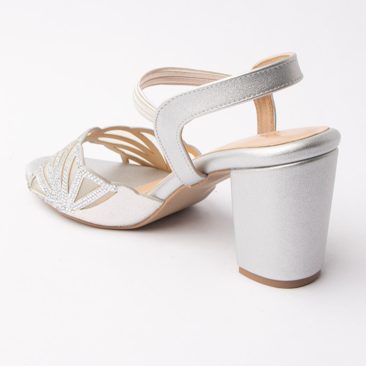 Butterfly Effect - Silver Block Heels - view 3