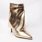 Molten Muse - Gold Metallic Ankle Boots - view 2