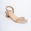 Chic Just Got Real - Gold Block Heel Sandals