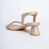 Chic Just Got Real - Gold Block Heel Sandals