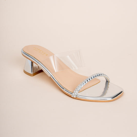 It’s A Pawrry! - Silver Partywear Heels