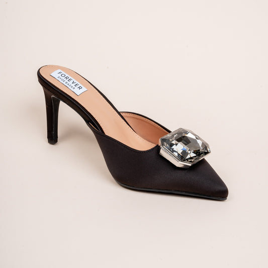 Live The Night - Black Partywear Pencil Heels