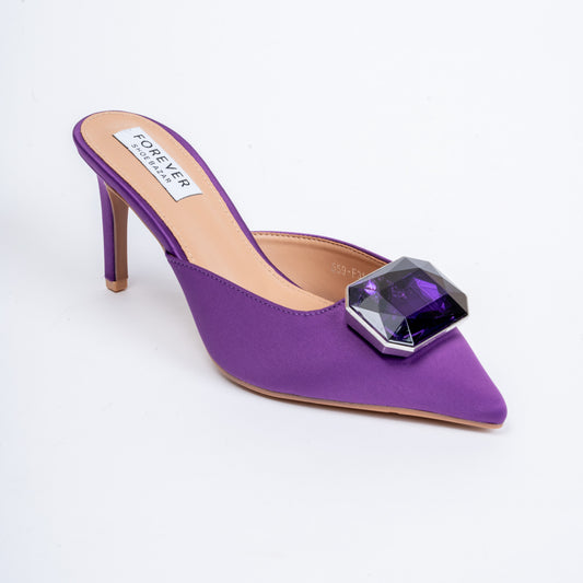 Live The Night - Purple Partywear Pencil Heels