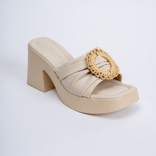 High Standards - Beige Block Heels