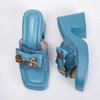 Awesome Bowsome - Blue Everyday Block Heels