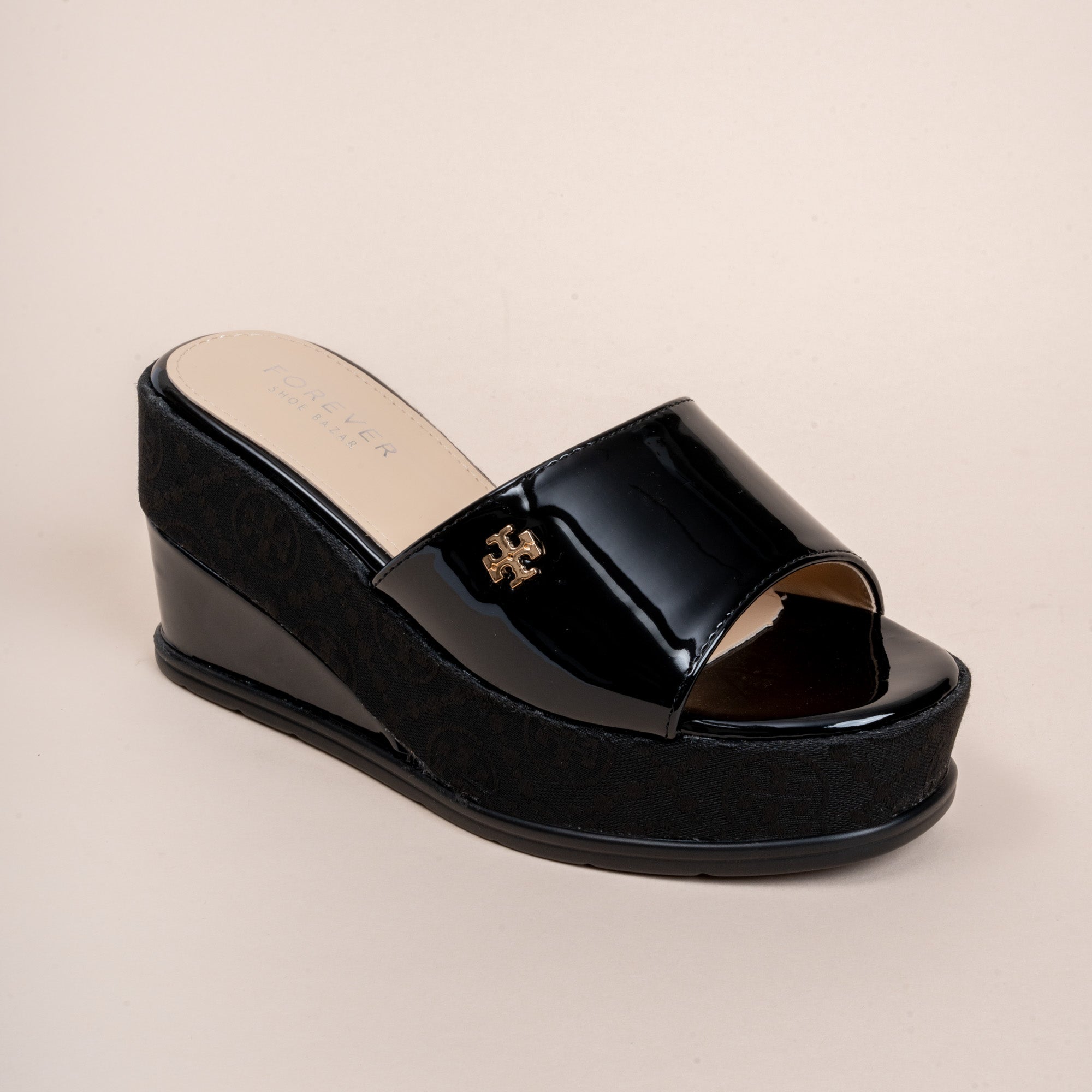 Never Late For Coffee - Black Everyday Wedges - view 2