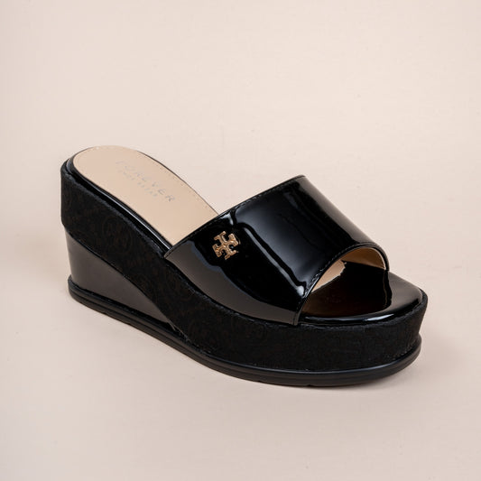 Never Late For Coffee - Black Everyday Wedges