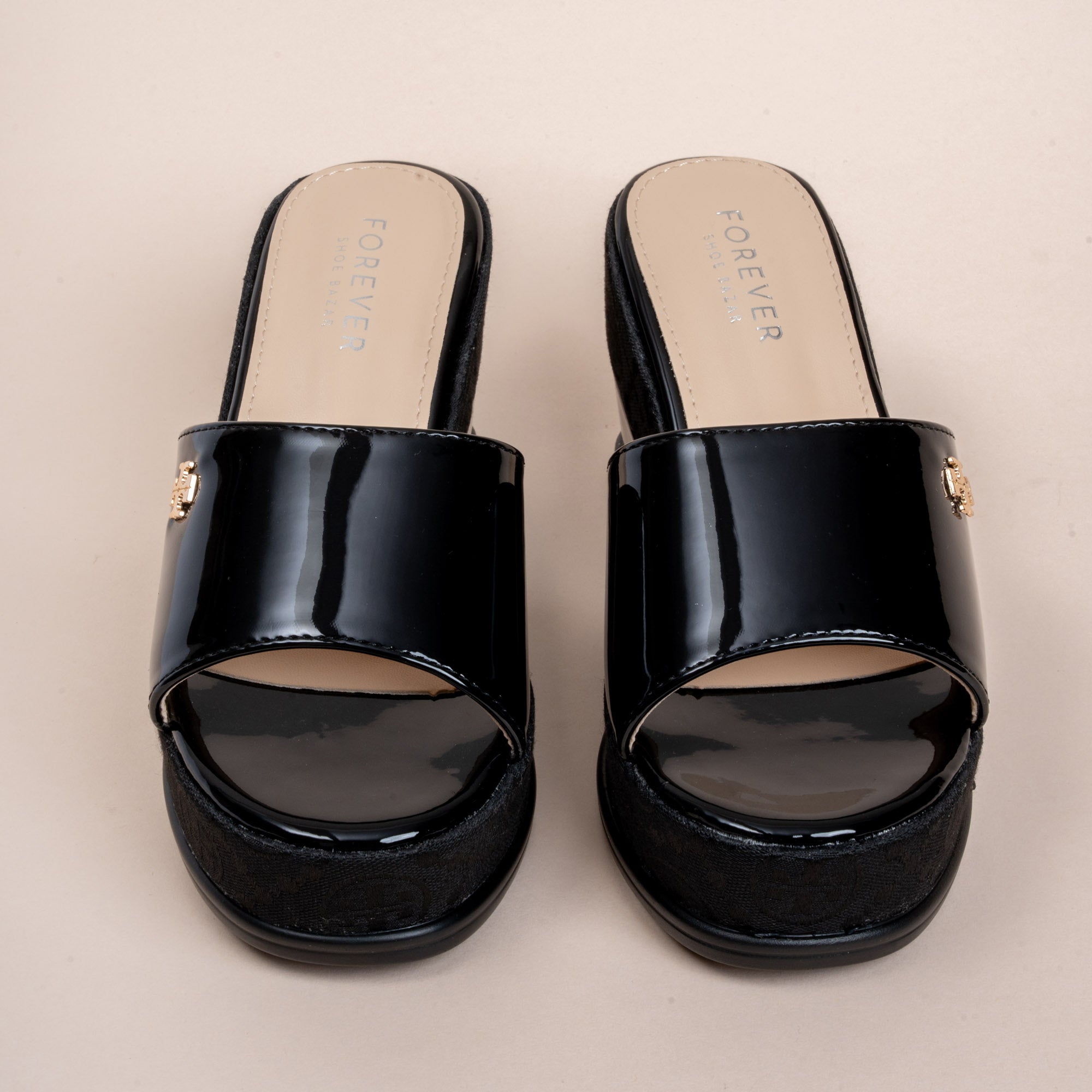 Never Late For Coffee - Black Everyday Wedges - view 7