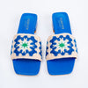 Bohemian Bliss - Blue Crochet Slide-on