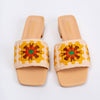 Bohemian Bliss - Beige Crochet Slide-on