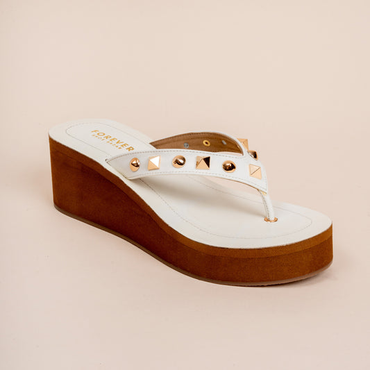 Comfortably Yours - White Everyday Platform Heels