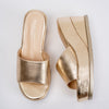 Shimmering Star - Gold Partywear Wedges