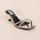 Go Shawty - Silver Kitten Heels - view 3