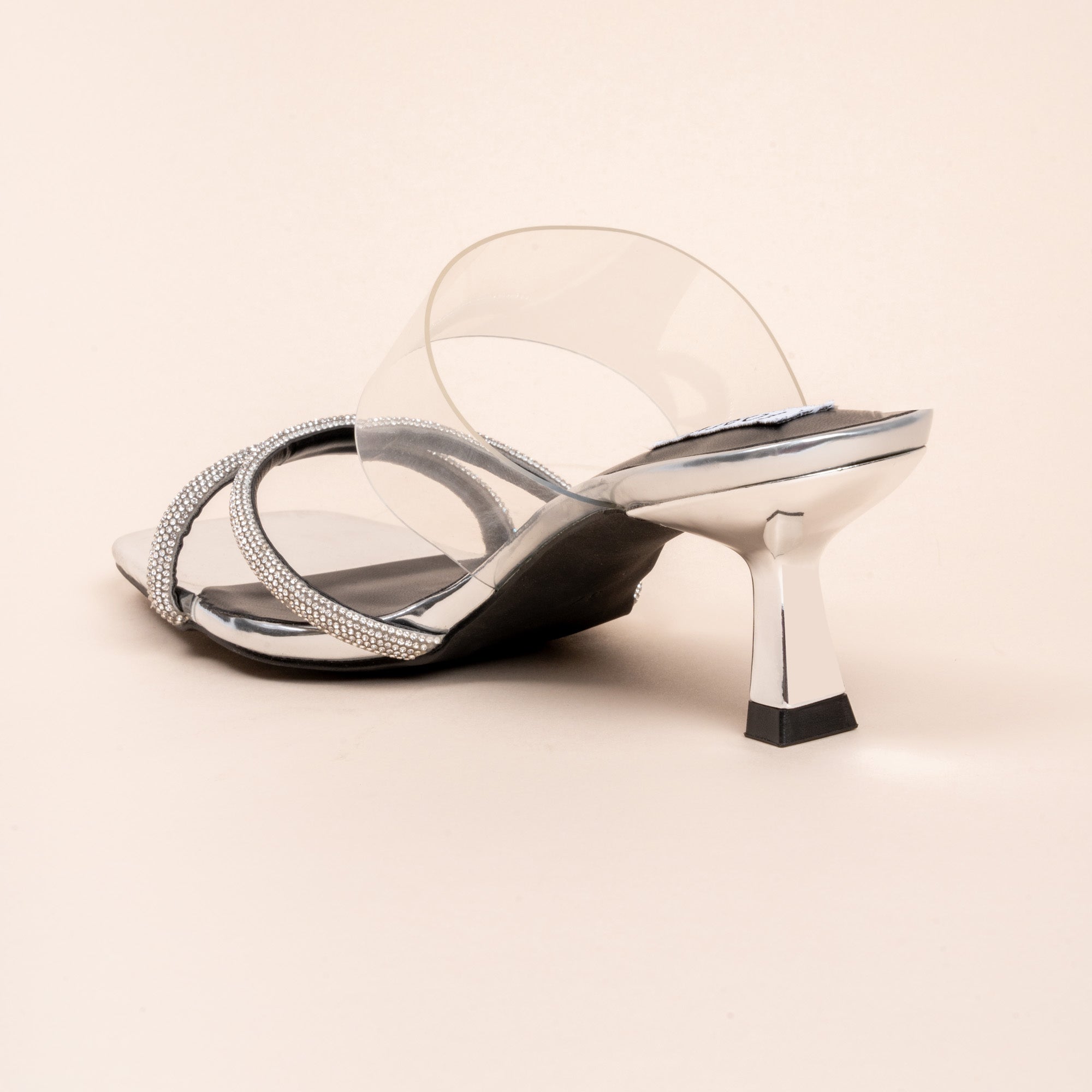 Go Shawty - Silver Kitten Heels - view 5