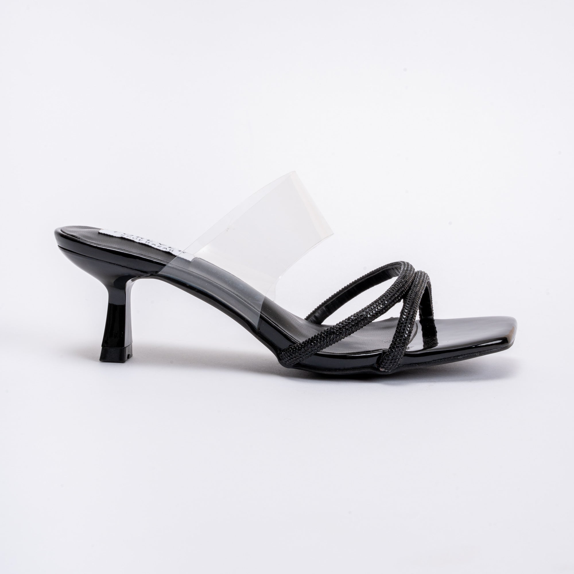 Go Shawty - Black Kitten Heels - side view