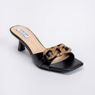 Let’s Roll - Black Slip-on Heels - view 2