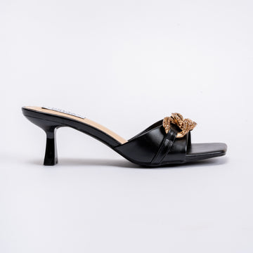 Let’s Roll - Black Slip-on Heels