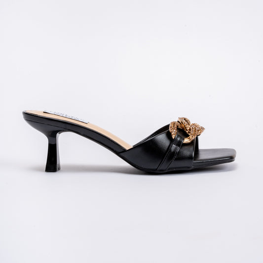 Let’s Roll - Black Slip-on Heels