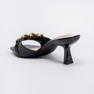 Let’s Roll - Black Slip-on Heels - view 3