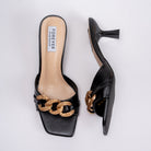 Let’s Roll - Black Slip-on Heels - view 5