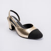 Cosmic Charisma- Black & Gold Partywear Block Heels