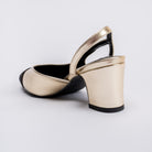 Cosmic Charisma- Black & Gold Partywear Block Heels - view 3