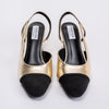 Cosmic Charisma- Black & Gold Partywear Block Heels