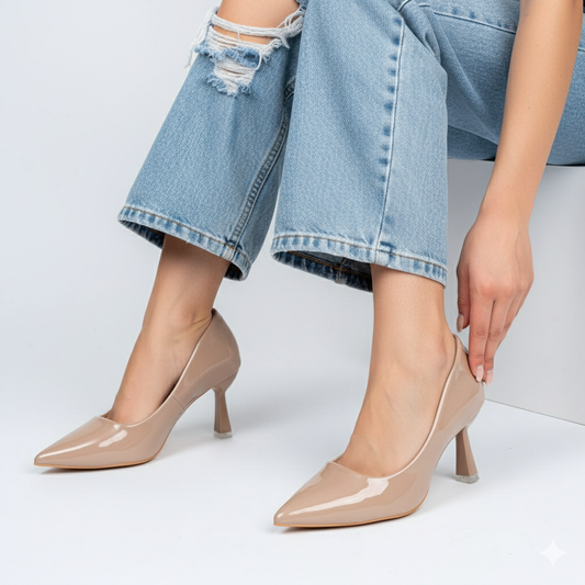 Solaris Stilettoes - Khaki Casual Heels
