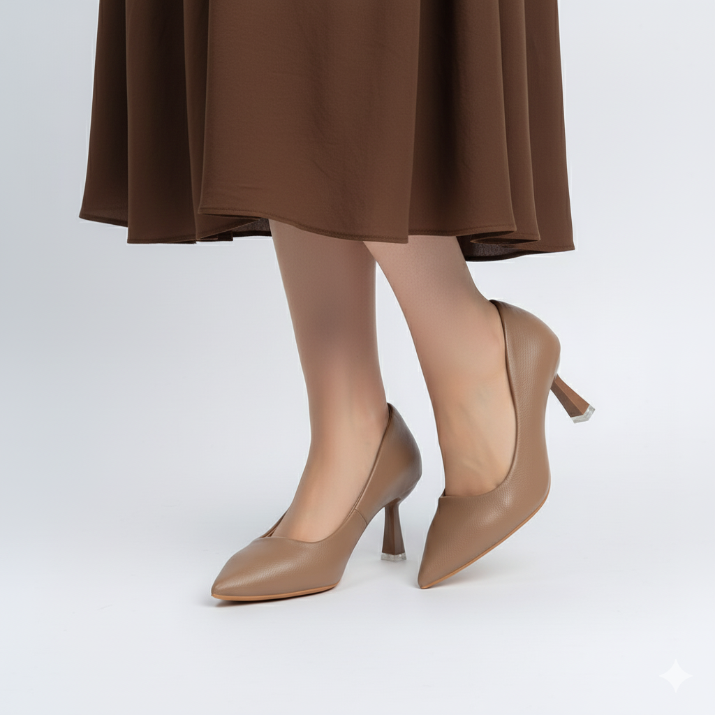 The Sculpted - Khaki Casual Heel