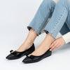 The Bella Bow - Black Flat Ballerinas